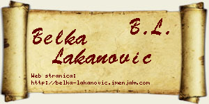 Belka Lakanović vizit kartica